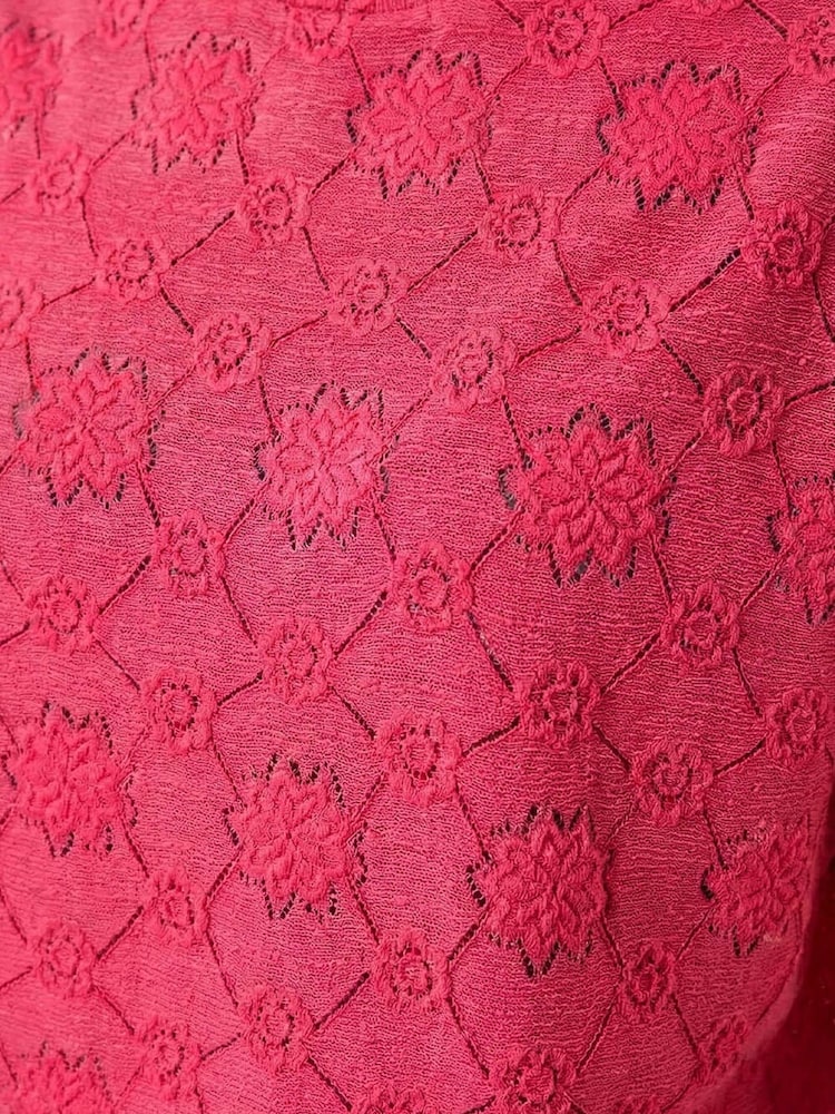 Roman Pink Textured Boxy T-Shirt - Image 4 of 4