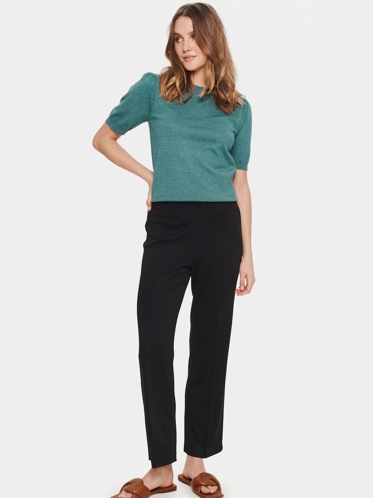 Saint Tropez Kaileen Black Trousers - Image 1 of 6 Saint Tropez Kaileen Black Trousers - Image 1 of 6