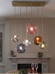 Multi Bright Freya 6 Light Linear Pendant Ceiling Light - Image 1 of 5
