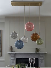 Multi Bright Freya 6 Light Linear Pendant Ceiling Light - Image 2 of 5