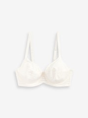 Navy Blue/Pink/Cream Non Pad Balcony DD+ Stripe Bras 3 Pack - Image 3 of 5