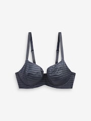 Navy Blue/Pink/Cream Non Pad Balcony DD+ Stripe Bras 3 Pack - Image 5 of 5