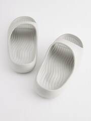 Off White Chunky Slider Sandals - Image 4 of 7