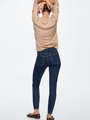 Mango Blue High Rise Skinny Jeans - Image 2 of 8