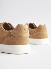 Tan Brown Suede Low Trainers - Image 6 of 6