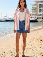 Roman Pink Stripe Print Buttoned Shirt - Image 2 of 4