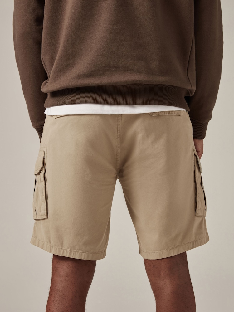 Stone Natural 100% Cotton Cargo Shorts - Image 2 of 9