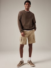 Stone Natural 100% Cotton Cargo Shorts - Image 3 of 9