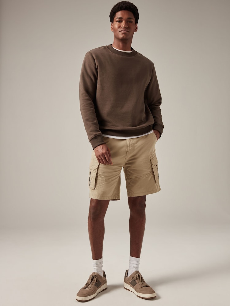 Stone Natural 100% Cotton Cargo Shorts - Image 3 of 9