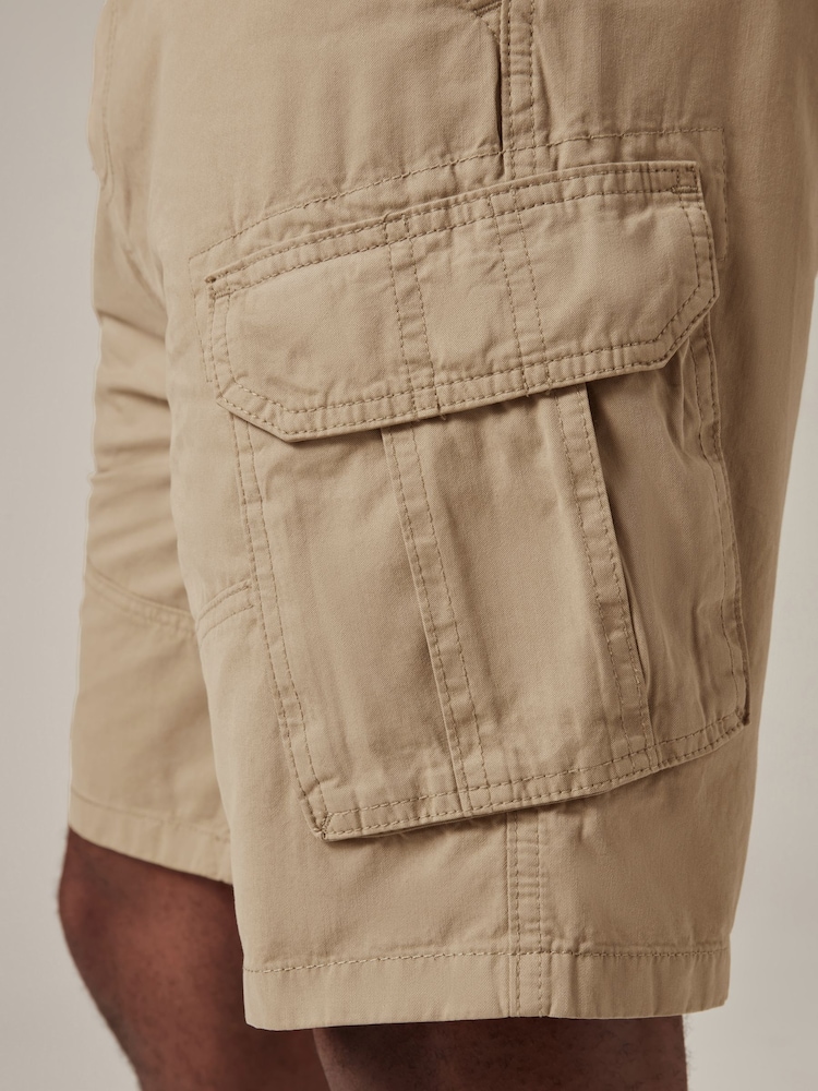 Stone Natural 100% Cotton Cargo Shorts - Image 5 of 9