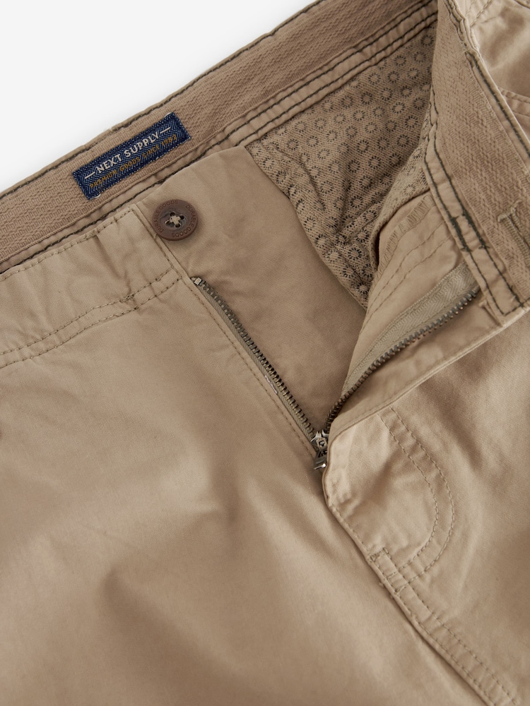 Stone Natural 100% Cotton Cargo Shorts - Image 7 of 9