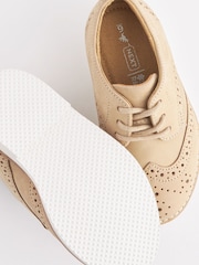Stone Standard Fit (F) Leather Brogue Shoes - Image 8 of 8