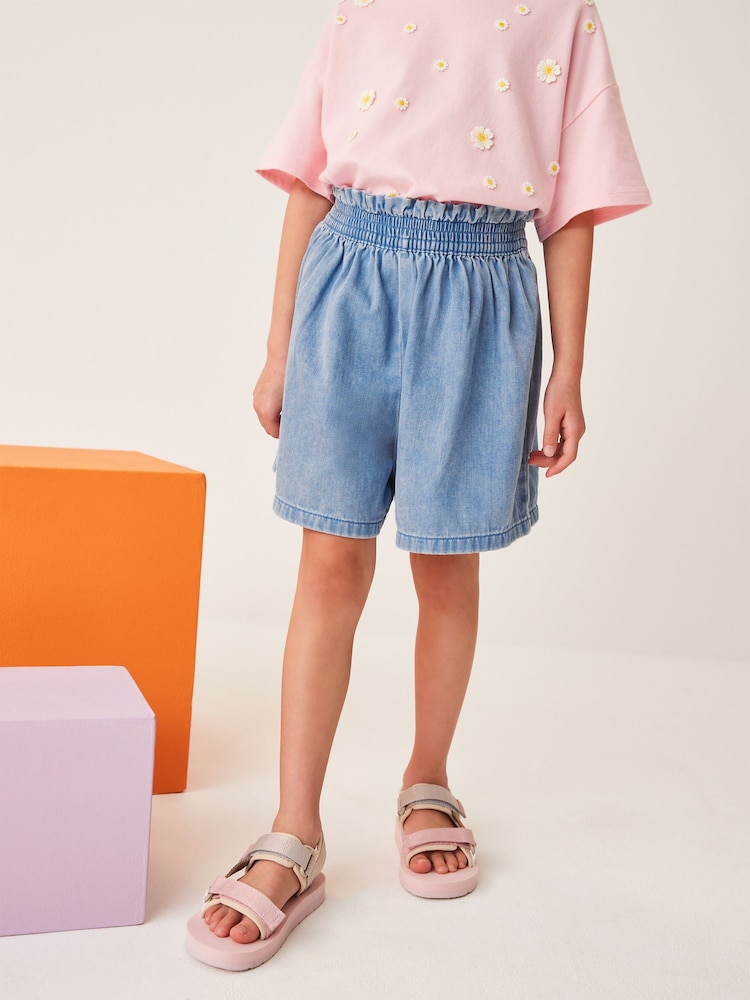 Bright Blue Longer Length Shorts (3-16yrs) - Image 1 of 4