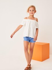 White Bardot Vest Top (3-16yrs) - Image 3 of 5