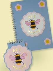Eleanor Bowmer Blue Bee Notebook Set - Image 1 of 3