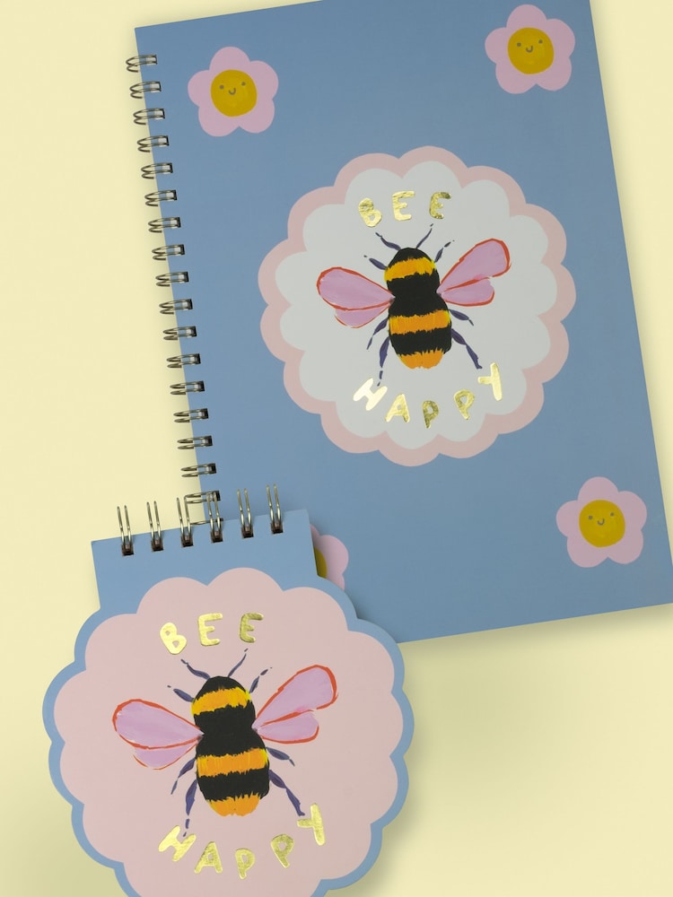 Eleanor Bowmer Blue Bee Notebook Set - Image 1 of 3