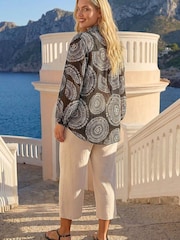 Roman Black Curve Abstract Print Woven Shirt - Image 2 of 4