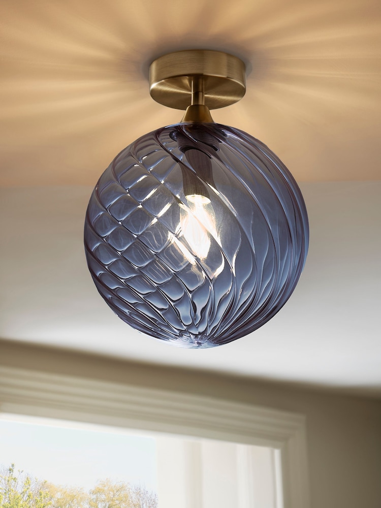 Blue Freya Flush Fitting Ceiling Light - Image 1 of 5