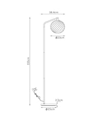 Blue Freya Floor Lamp - Image 5 of 5