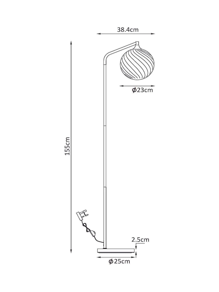 Blue Freya Floor Lamp - Image 5 of 5