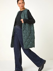 Roman καπιτονέ Gilet με κουμπιά χωρίς γιακά - Εικόνα 1 από 5