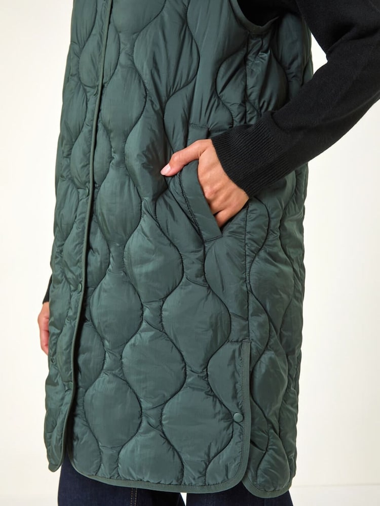 Roman καπιτονέ Gilet με κουμπιά χωρίς γιακά - Εικόνα 2 από 5