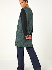 Roman καπιτονέ Gilet με κουμπιά χωρίς γιακά - Εικόνα 4 από 5