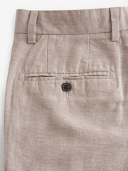Stone Linen Blend Chino Shorts - Image 7 of 8