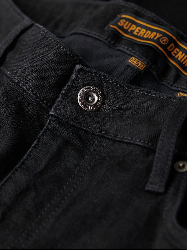 Superdry Black Cotton Skinny Jeans - Image 7 of 7 Superdry Black Cotton Skinny Jeans - Image 7 of 7