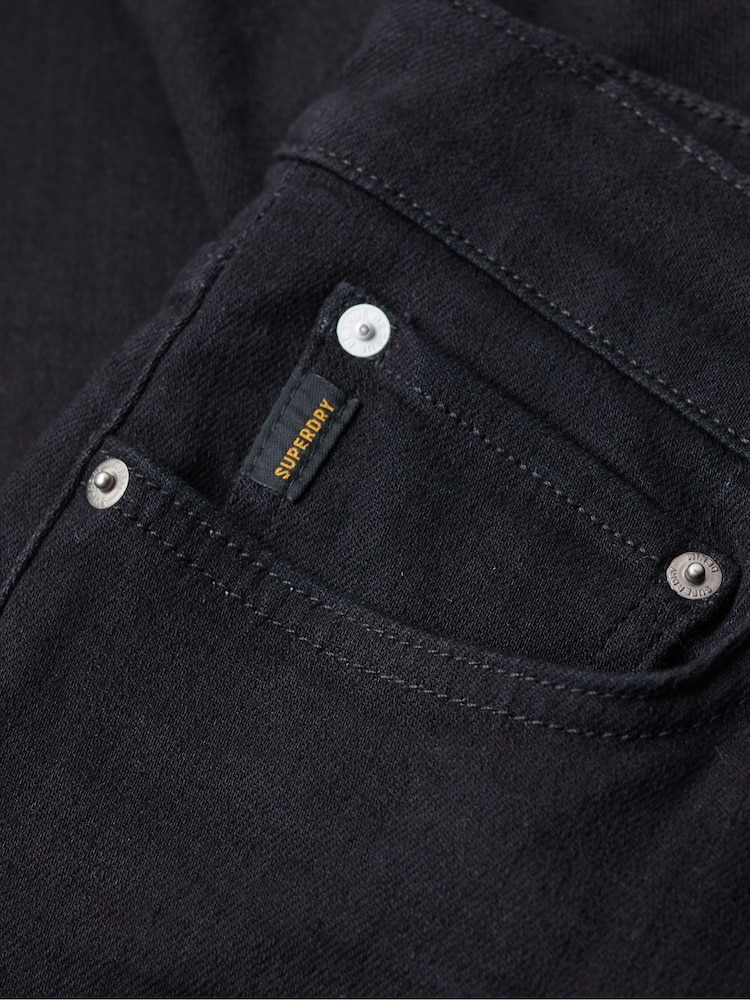 Superdry Black Cotton Slim Jeans - Image 7 of 7