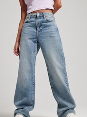 Superdry Blue Wide Leg Jeans - Image 1 of 7