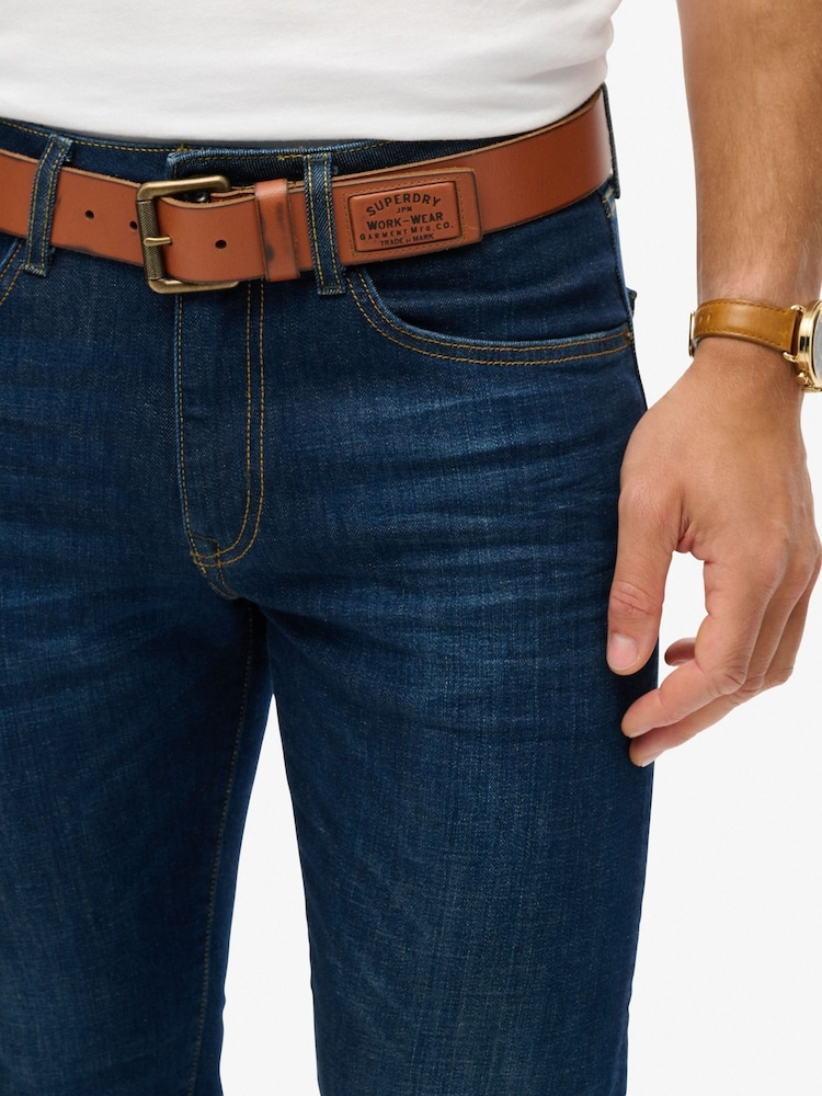 Blau - Superdry, gerade geschnittene Slim-Fit-Jeans aus Baumwolle - Bild 2 von 9 Blau - Superdry, gerade geschnittene Slim-Fit-Jeans aus Baumwolle - Bild 2 von 9