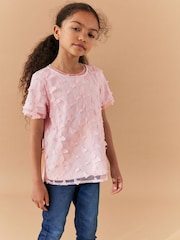 Pink 3D Mesh T-Shirt (3-16yrs) - Image 2 of 8
