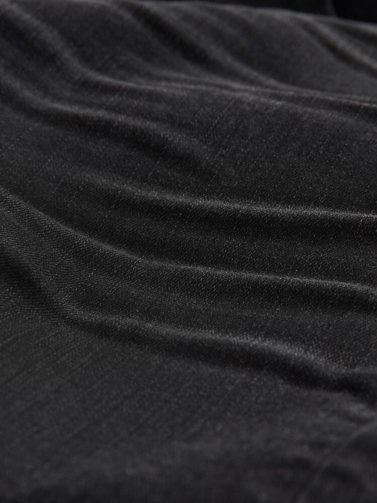 Washed Black Straight Stretch Denim Shorts - Image 6 of 6