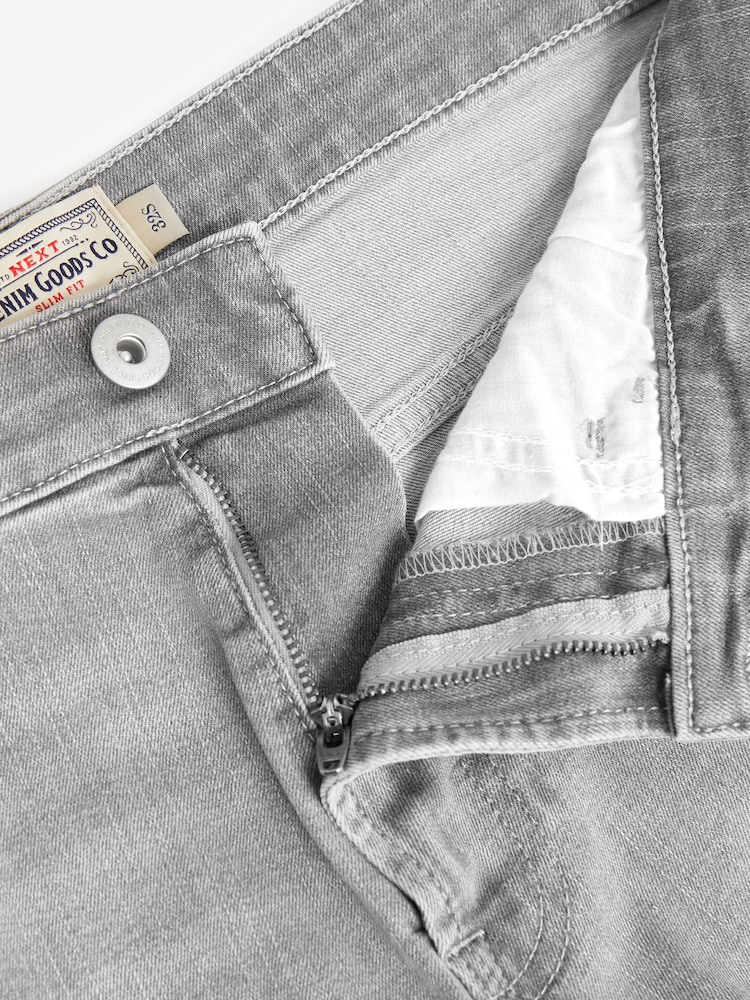 Black/Light Grey 2 Pack 2 Pack Stretch Denim Shorts - Image 6 of 10