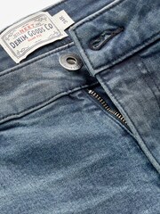 Megleno modra - Raztegljive denim kratke hlače - Slika 3 iz 5