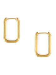 Orelia London Gold Plated Clean Metal Squoval Hoop Earrings - Image 1 of 4