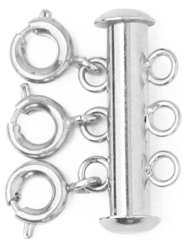 Orelia London 925 Sterling Silver Necklace Magic 3 Row Separator - Image 1 of 2