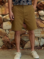 Steinbraun - Fatigue Cargoshorts mit Tasche - Bild 1 von 5