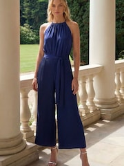 Mono halter liso con diseño plisado de Roman - Imagen 1 de 4