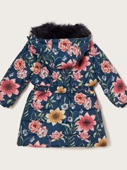 Monsoon Blue Sketchy Floral Padded Coat - Image 2 of 2