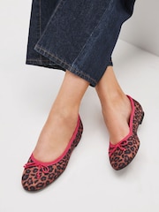 Leopard Print Regular/Wide Fit Forever Comfort® Ballerina Shoes - Image 1 of 1