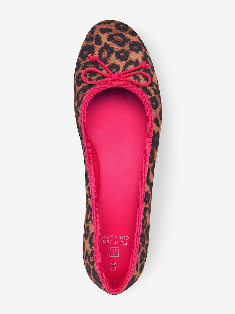 Leopard Print Regular/Wide Fit Forever Comfort® Ballerina Shoes - Image 5 of 6