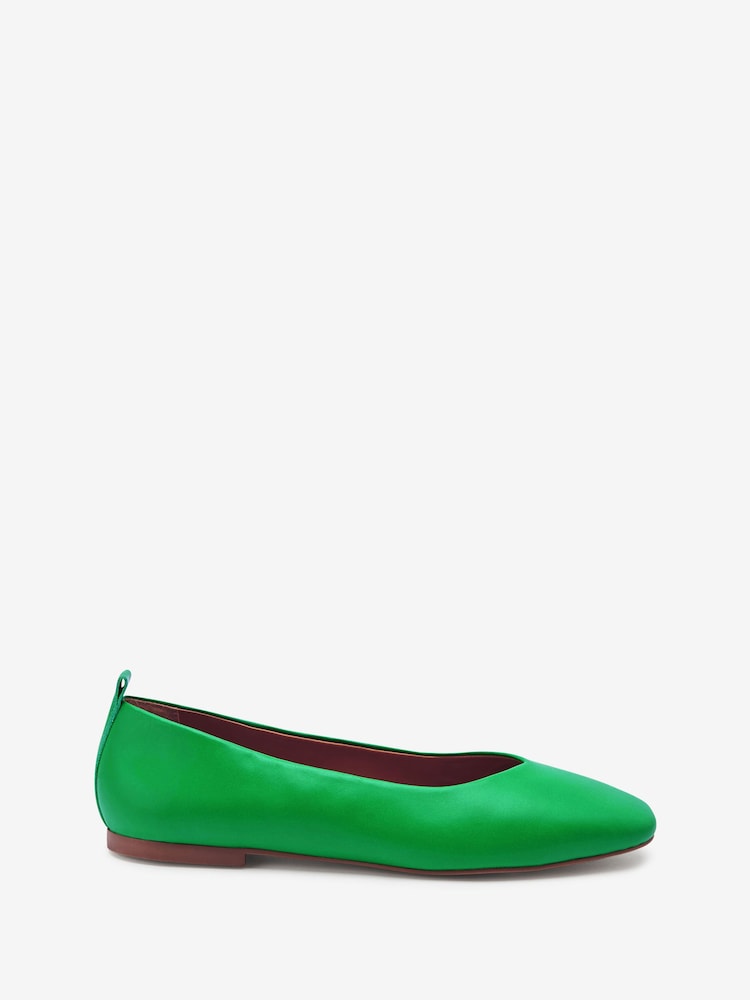 Green Signature Leather Hi Cut Ballerina Shoes - Image 4 of 7