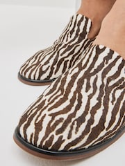 Zebra Print - Forever Comfort® Leather Slipper Shoes - Image 2 of 6