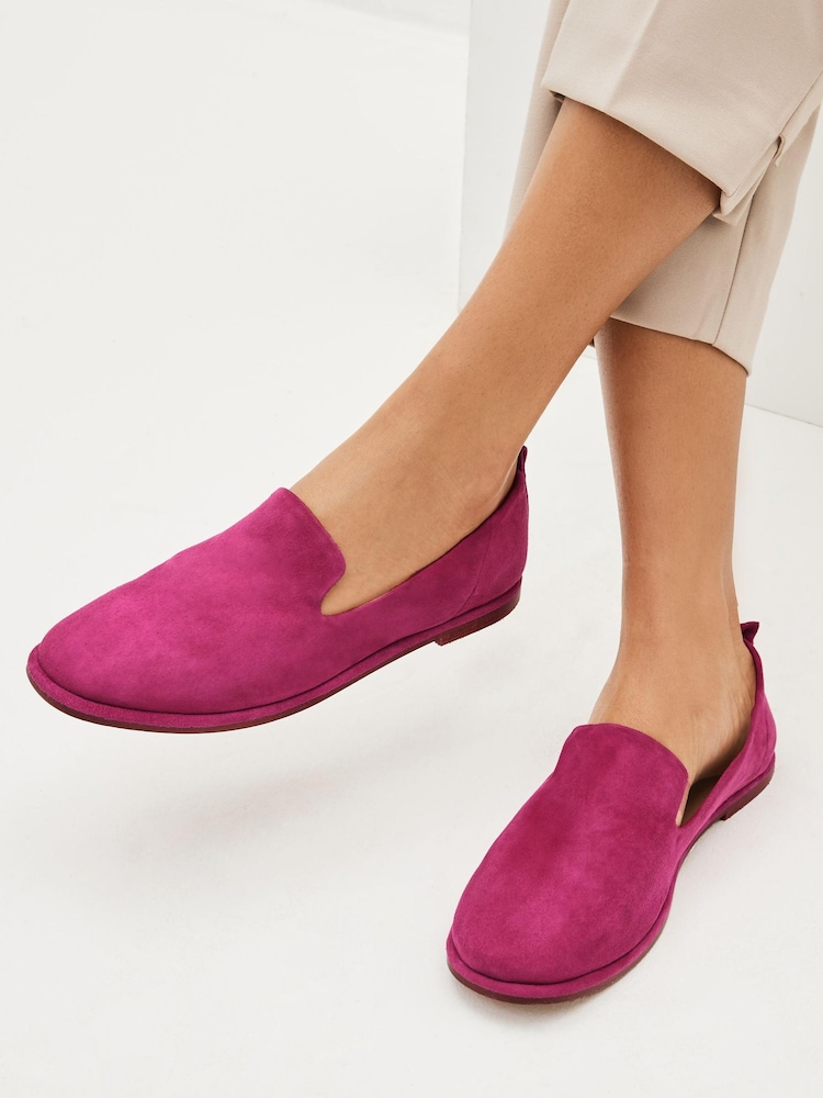 Różowy - Forever Comfort® Leather Slipper Shoes - Image 1 of 7