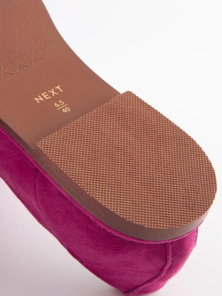 Różowy - Forever Comfort® Leather Slipper Shoes - Image 7 of 7