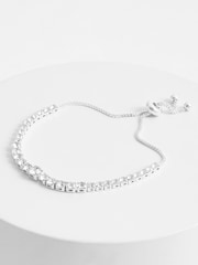 Silver Tone Graduated Sparkle Bracelet - Image 3 of 4