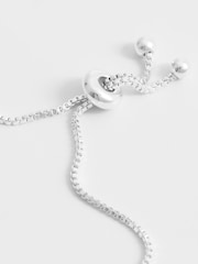 Silver Tone Graduated Sparkle Bracelet - Image 4 of 4