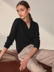 Black Premium Merino Polo Neck Jumper - Image 1 of 8